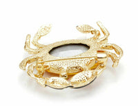 Stunning Vintage Look Gold Plated Red CRAB Designer Brooch Broach Cake Pin B53