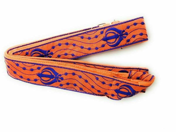 Sikh Singh Kaur Khalsa Adjustable Gatra Belt for Siri Sahib or Kirpan Orange SS2