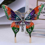 Vintage Look Gold Plated Stunning Butterfly Brooch Suit Coat Broach Pin B49M