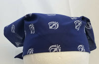 Sikh Punjabi Singh Kaur Navy Blue Khalsa Khandas bandana Head Wrap Gear Rumal