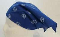 Sikh Punjabi Singh Kaur Blue Khalsa Khandas bandana Head Wrap Gear Rumal Hanky