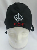 Sikh Punjabi Black Kids Infants baby patka pathka Khanda bandana Head Wrap Gear