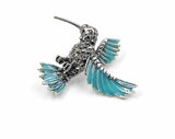 Stunning Silver plated Apple IPAD Advert Fly BIRD Celebrity Brooch Broach Pin F7