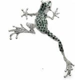 Vintage Look Silver Plated CELEBRITY Frog Brooch Suit Coat Broach Collar Pin Z12