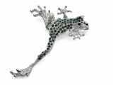 Vintage Look Silver Plated CELEBRITY Frog Brooch Suit Coat Broach Collar Pin Z12