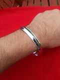 Unisex Chrome Plated 3 lines Punjabi SIKH Singh Chunky Kara Bracelets