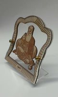 Sikh Guru Nanak Dev Ji Wood Carved Photo Portrait Sikh Lovely Desktop Stand F1