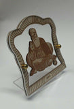 Sikh Guru Nanak Dev Ji Wood Carved Photo Portrait Sikh Lovely Desktop Stand F1