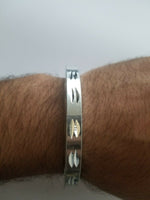 Stunning Silver Look ChunKY Aluminium Singh Kaur Kara Sikh Hindu Bracelet J14B