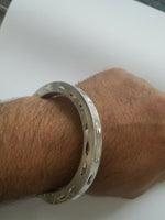 Stunning Silver Look ChunKY Aluminium Singh Kaur Kara Sikh Hindu Bracelet J14B