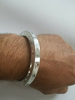 Stunning Silver Look ChunKY Aluminium Singh Kaur Kara Sikh Hindu Bracelet J14B