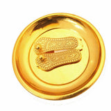 Sri Charan Paduka Laxmi Feet Golden Finish Give Prosperity Small Talisman Amulet