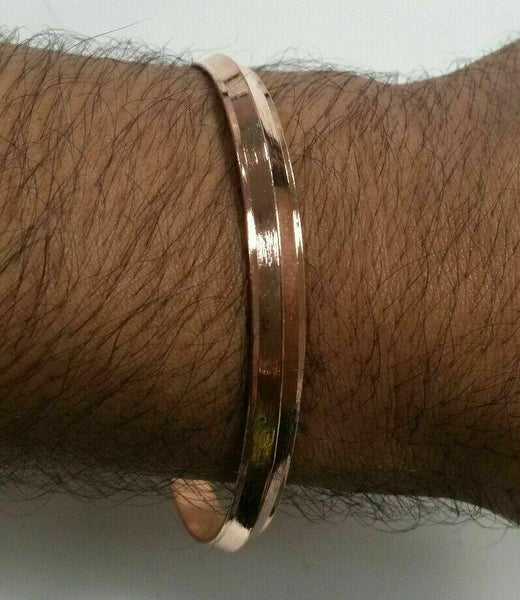 Stunning 100% Pure Copper Punjabi Hindu Sikh Singh Khalsa 1 Edge Healing Kara B1