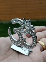 Stunning Hindu Punjabi Silver plated OM Legend Car Dashboard Desktop Stand UU15