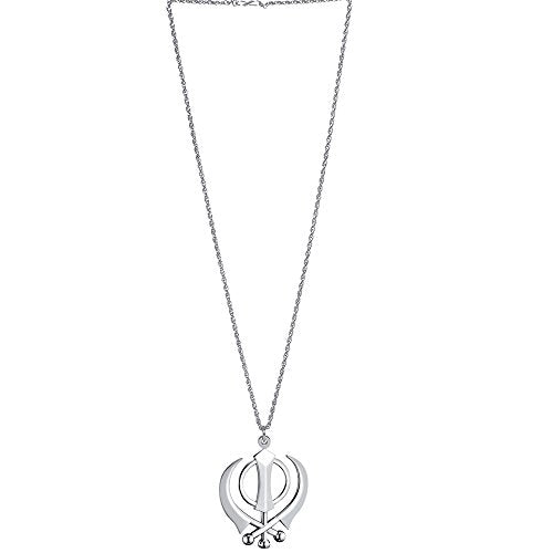 UNIVERSAL SHOPPE WORLD Pendentif Khanda avec chaîne