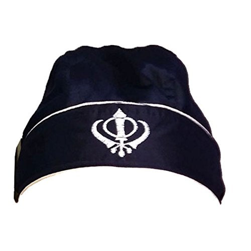 OnlineSikhStore Sikh Bandana Head Gear Patka with Two Strings - Black ...