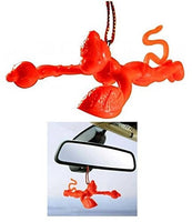 Flying lord hanuman hanging idol for car - orange