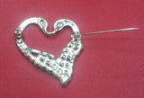 Summer special stunning diamonte silver plated heart brooch cake pin love gift