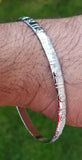 Khanda kara chrome plated smooth sikh singh kaur khalsa kada bracelet bangle p9