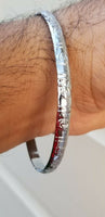 Khanda kara chrome plated smooth sikh singh kaur khalsa kada bracelet bangle p9