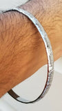 Khanda kara chrome plated smooth sikh singh kaur khalsa kada bracelet bangle p9