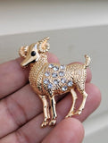 Aries brooch ram vintage look gold plated zodiac broach astrology luck pin k29