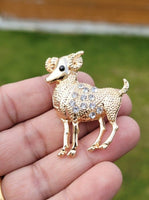 Aries brooch ram vintage look gold plated zodiac broach astrology luck pin k29