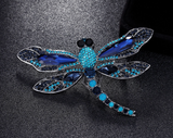 Dragonfly Brooch Vintage Look Queen Broach Gold Silver Plated Celebrity Pin K43