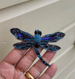 Dragonfly Brooch Vintage Look Queen Broach Gold Silver Plated Celebrity Pin K43