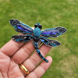 Dragonfly Brooch Vintage Look Queen Broach Gold Silver Plated Celebrity Pin K43