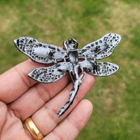 Dragonfly Brooch Vintage Look Queen Broach Gold Silver Plated Celebrity Pin K43