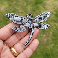 Dragonfly Brooch Vintage Look Queen Broach Gold Silver Plated Celebrity Pin K43