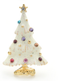 Christmas Tree Brooch Gold Green White Plated Broach Celebrity Queen PIN i17 New