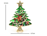 Christmas Tree Brooch Gold Plated Broach Colour Stones Celebrity Queen PIN i13