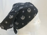 Sikh Punjabi Singh Kaur Black Khalsa Khandas bandana Head Wrap Gear Rumal Hankie