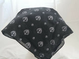 Sikh Punjabi Singh Kaur Black Khalsa Khandas bandana Head Wrap Gear Rumal Hankie