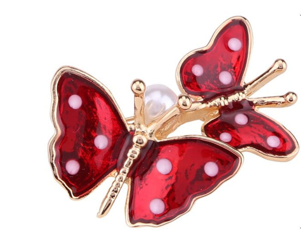 Vintage look gold plated stunning butterfly brooch suit coat broach pin jjj12