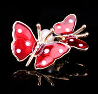 Vintage look gold plated stunning butterfly brooch suit coat broach pin jjj12