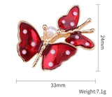 Vintage look gold plated stunning butterfly brooch suit coat broach pin jjj12