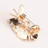 Vintage look gold plated stunning butterfly brooch suit coat broach pin jjj12