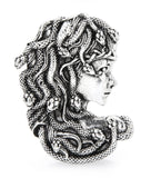 Gold or silver plated snakes head medusa lady celebrity brooch broach pin k17