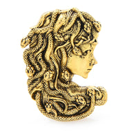 Gold or silver plated snakes head medusa lady celebrity brooch broach pin k17