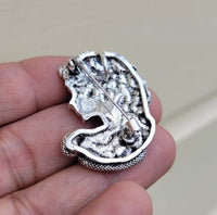 Gold or silver plated snakes head medusa lady celebrity brooch broach pin k17