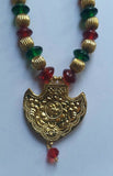 Punjabi folk cultural bhangra gidha kaintha taweet pendant colourful necklace y6