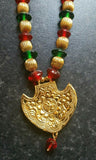 Punjabi folk cultural bhangra gidha kaintha taweet pendant colourful necklace y6