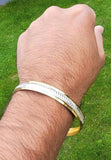 Sikh kara two tone gold silver plated singh khalsa kada kaur bangle 5k kakar p10