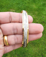 Sikh kara two tone gold silver plated singh khalsa kada kaur bangle 5k kakar p10