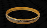 Sikh kara two tone gold silver plated singh khalsa kada kaur bangle 5k kakar p10