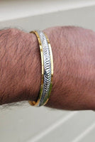 Sikh kara two tone gold silver plated singh khalsa kada kaur bangle 5k kakar p10