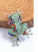 Vintage look gold plated stunning frog brooch suit coat broach collar pin b63g